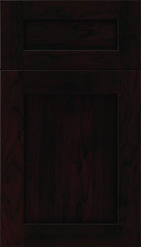 Salem 5pc Cherry shaker cabinet door in Espresso with Black glaze