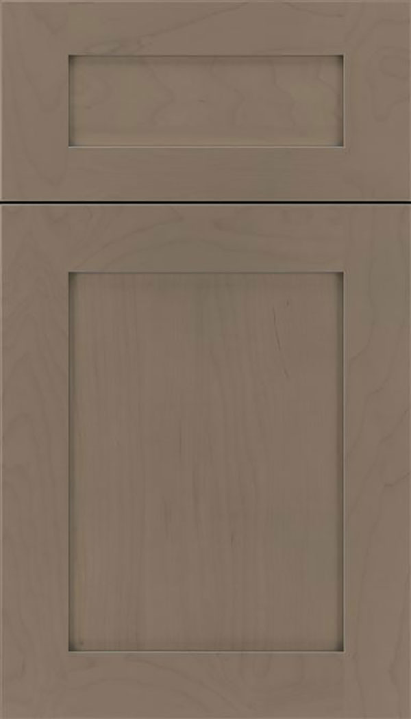 Salem 5pc Maple shaker cabinet door in Winter with Pewter glaze