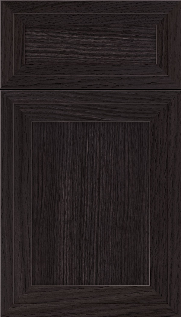 Asher 5pc Rift Oak flat panel cabinet door in Espresso