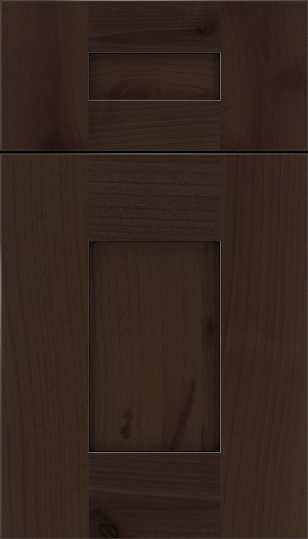 Newhaven 5pc Alder shaker cabinet door in Cappuccino with Black glaze
