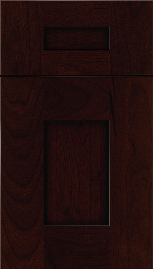 Newhaven 5-Piece Cherry shaker cabinet door in Cappuccino with Black glaze