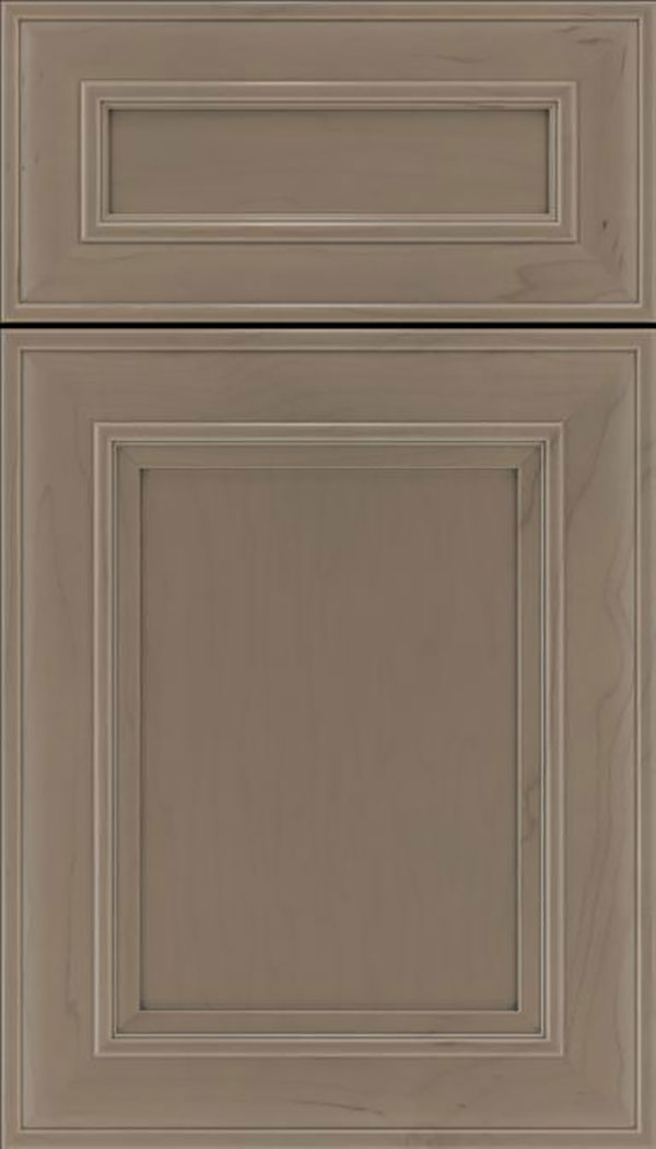 Sheffield 5pc Maple recessed panel cabinet door in Winter with Pewter glaze