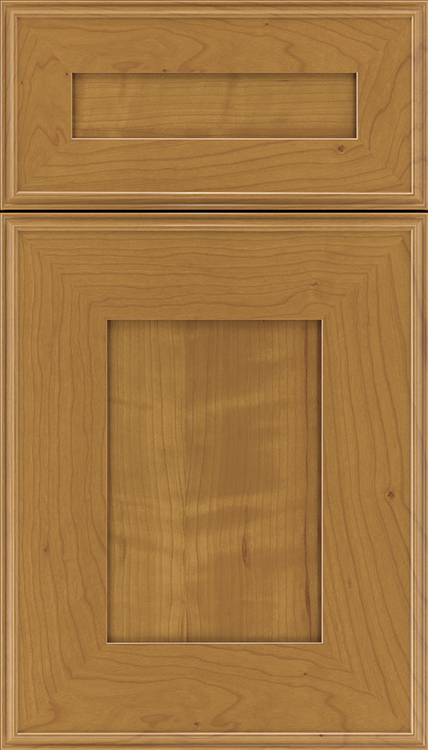 Elan 5pc Cherry flat panel cabinet door in Ginger