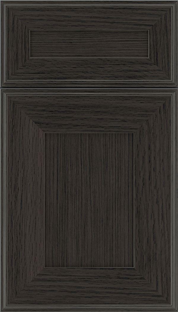 Elan 5pc Quartersawn Oak flat panel cabinet door in Weathered Slate
