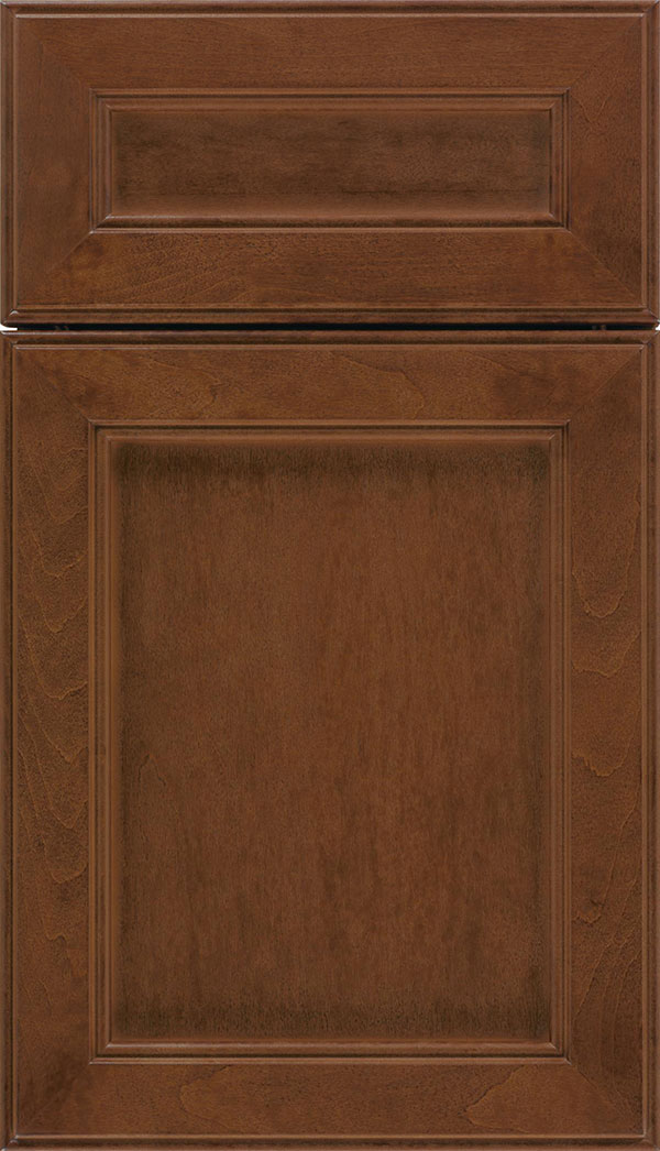 Chelsea 5pc Maple flat panel cabinet door in Sienna