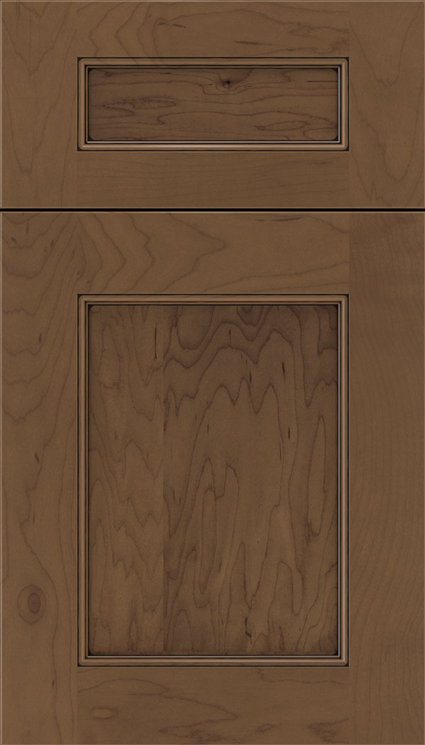 Lexington 5pc Maple recessed panel cabinet door in Toffee with Black glaze