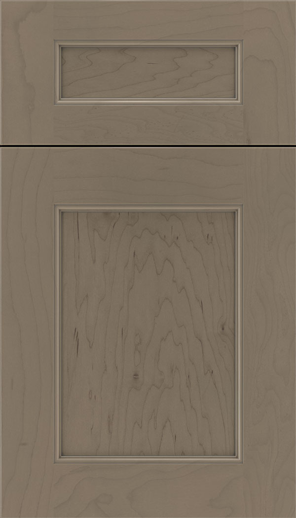 Lexington 5pc Maple recessed panel cabinet door in Winter with Pewter glaze