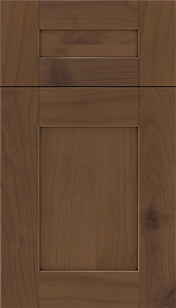 Pearson 5pc Alder flat panel cabinet door in Sienna with Black glaze