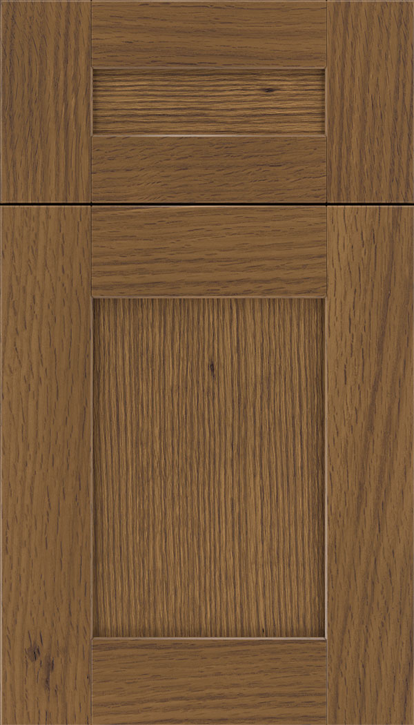 Pearson 5pc Quartersawn Oak flat panel cabinet door in Tuscan