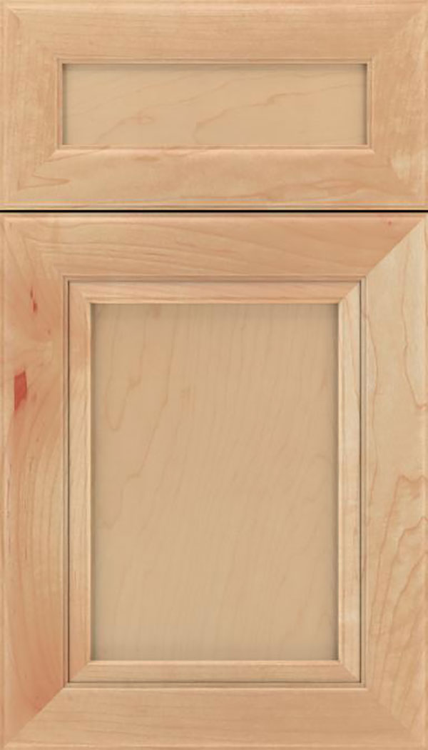 Paloma 5pc Maple flat panel cabinet door in Natural