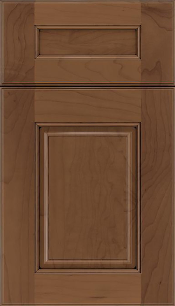 Whittington 5pc Maple raised panel cabinet door in Toffee with Black glaze
