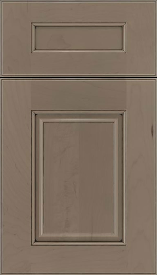 Whittington 5pc Maple raised panel cabinet door in Winter with Black glaze