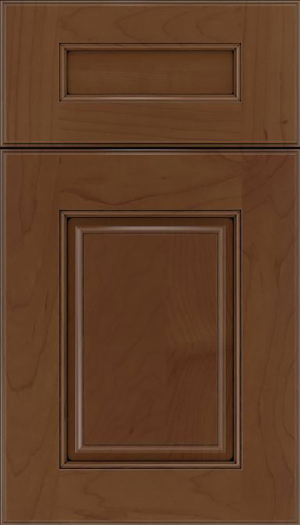 Whittington 5pc Maple raised panel cabinet door in Sienna with Black glaze